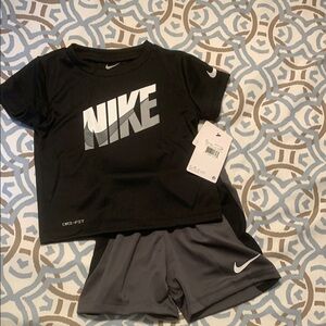 Nike Black and Gray Kids' Dri-FIT Outfit